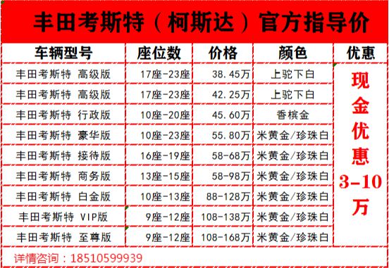 9博体育丰田考斯特现车优惠售全国【北京店】(图3)